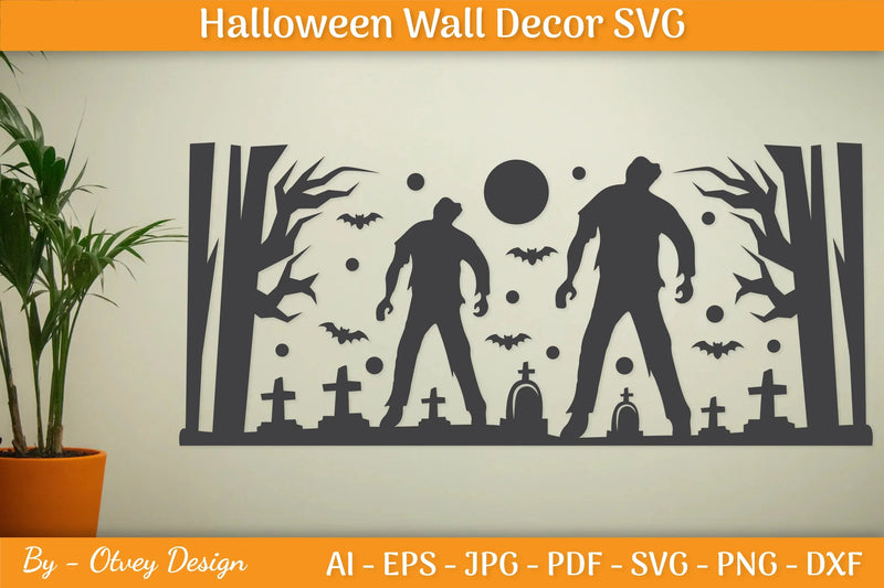 Halloween Wall Decor Silhouette SVG Bundle - CraftNest - Digital Crafting and Art