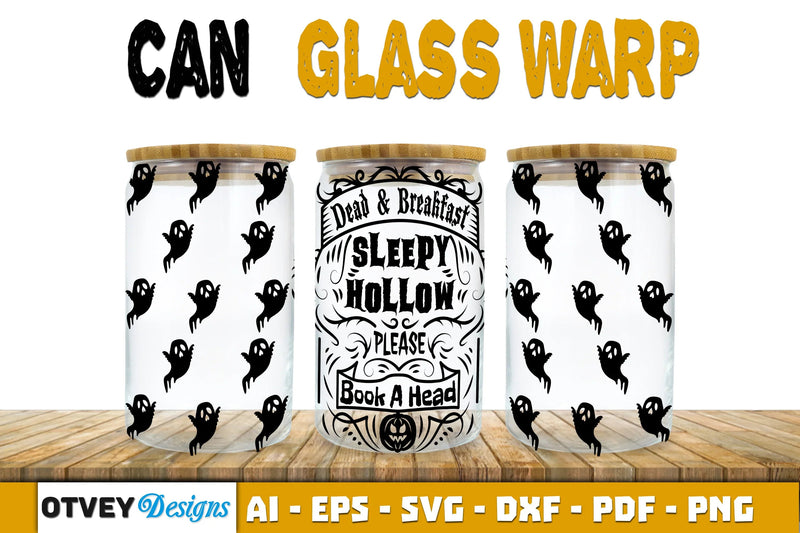 Halloween 16 oz Can Glass Wrap SVG Bundle11 - CraftNest - Digital Crafting and Art
