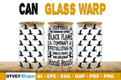 Halloween 16 oz Can Glass Wrap SVG Bundle66 - CraftNest - Digital Crafting and Art