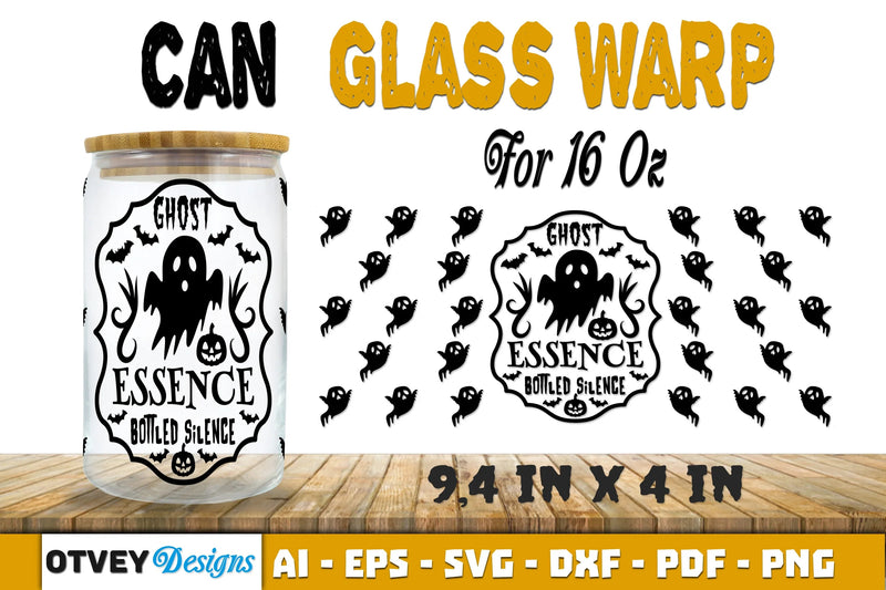 Halloween 16 oz Can Glass Wrap SVG Bundle 23 - CraftNest - Digital Crafting and Art