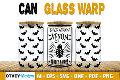Halloween 16 oz Can Glass Wrap SVG Bundle 24 - CraftNest - Digital Crafting and Art