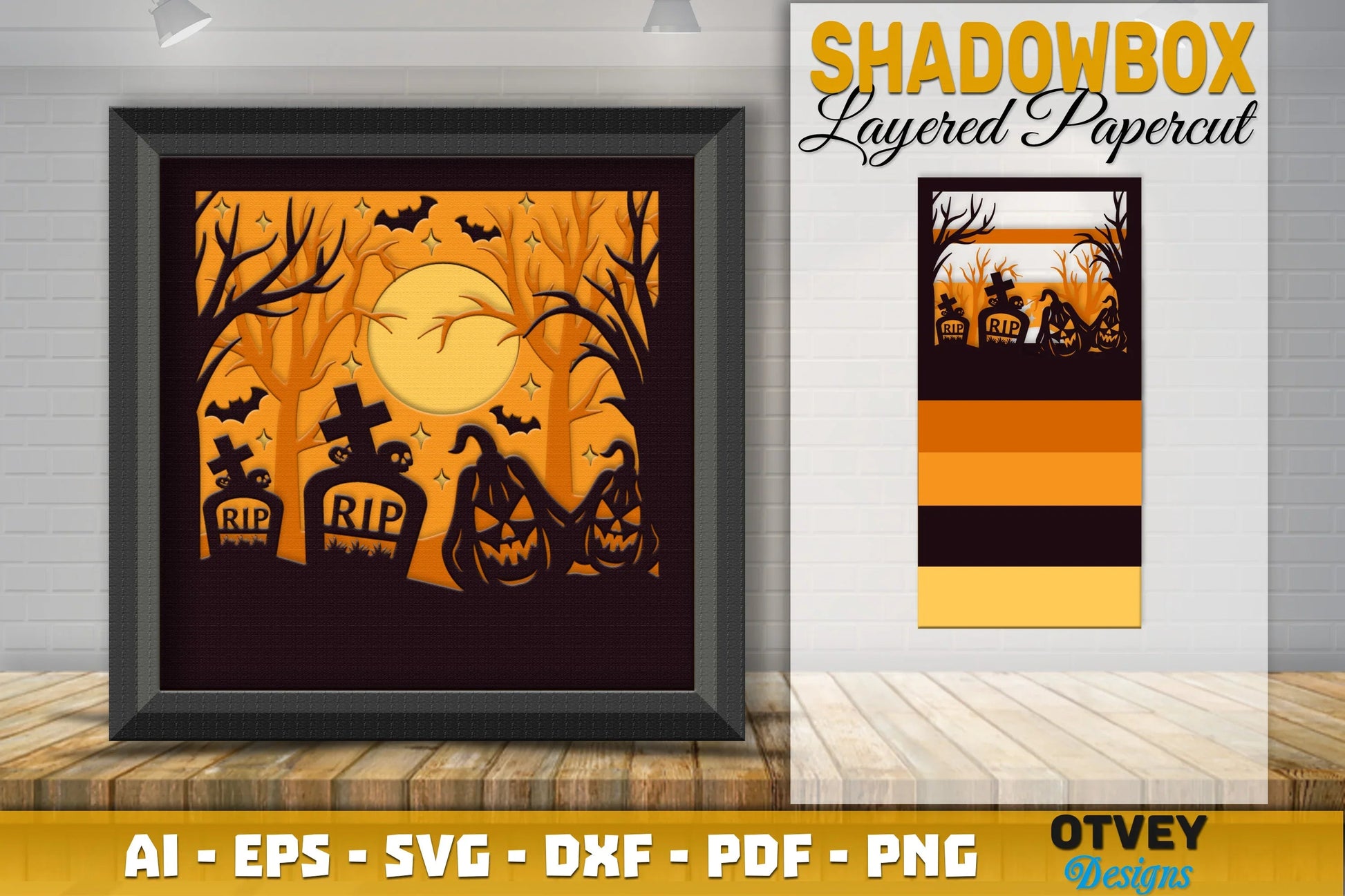 Halloween 3D Shadow Box SVG Bundle 19 - CraftNest - Digital Crafting and Art