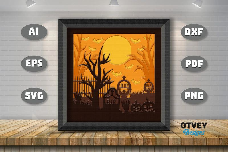 Halloween 3D Shadow Box SVG Bundle 3 - CraftNest - Digital Crafting and Art