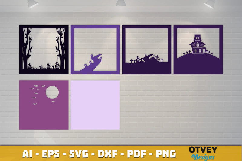 Halloween 3D Shadow Box SVG Bundle 8 - CraftNest - Digital Crafting and Art