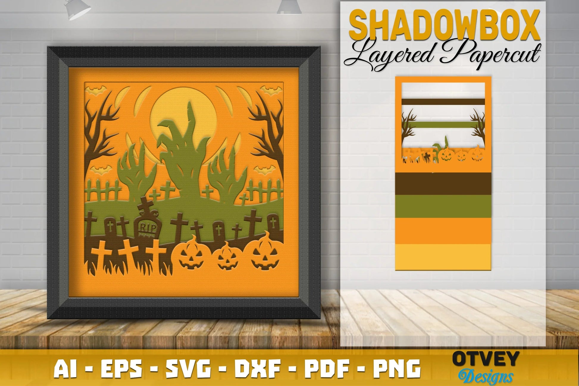 Halloween 3D Shadow Box SVG Bundle 13 - CraftNest - Digital Crafting and Art