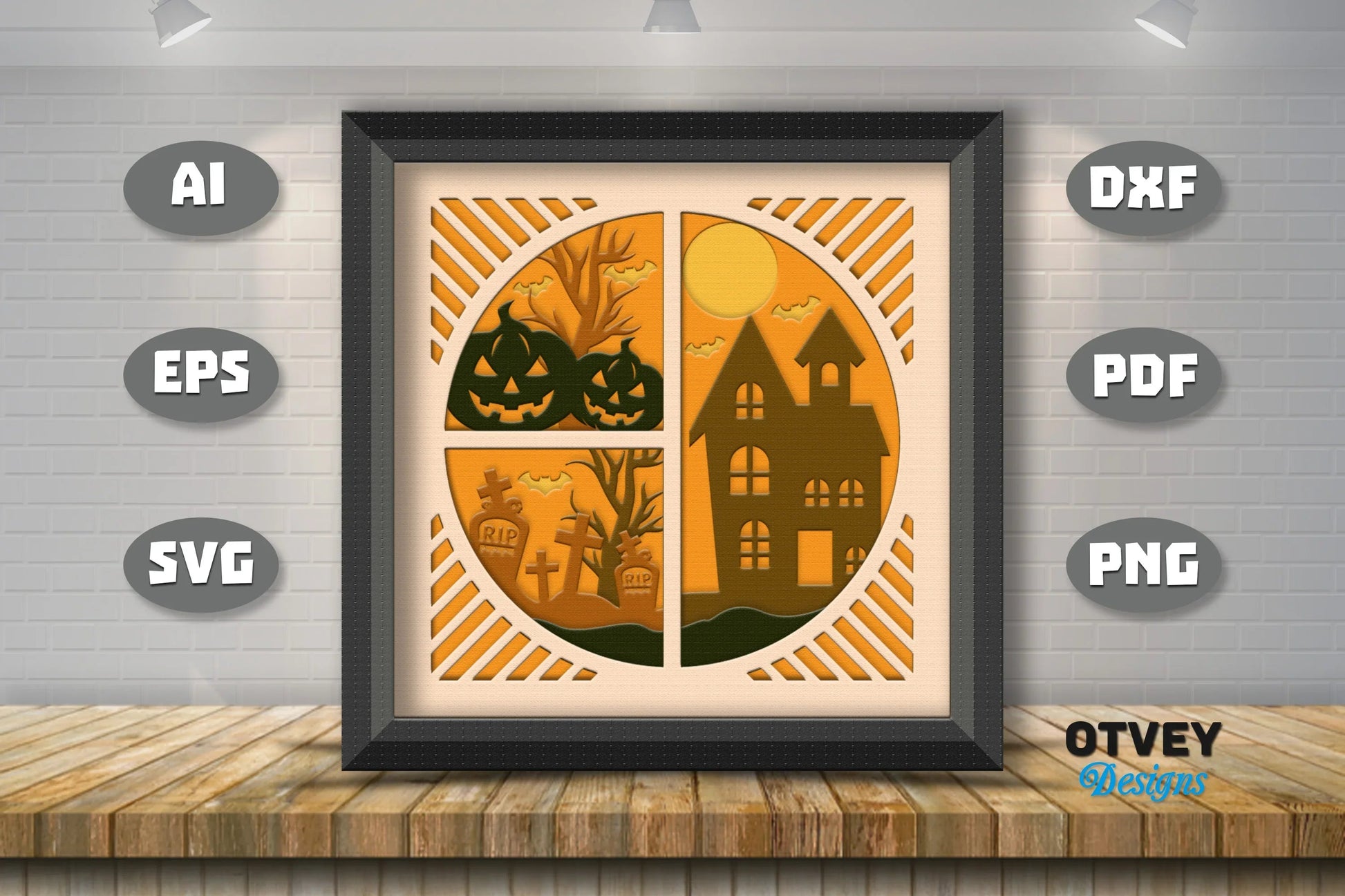 Halloween 3D Shadow Box SVG Bundle 15 - CraftNest - Digital Crafting and Art