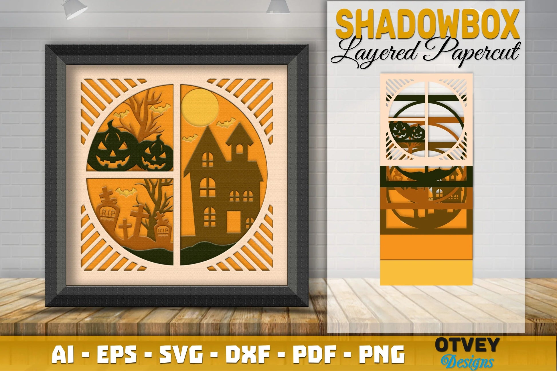 Halloween 3D Shadow Box SVG Bundle 15 - CraftNest - Digital Crafting and Art
