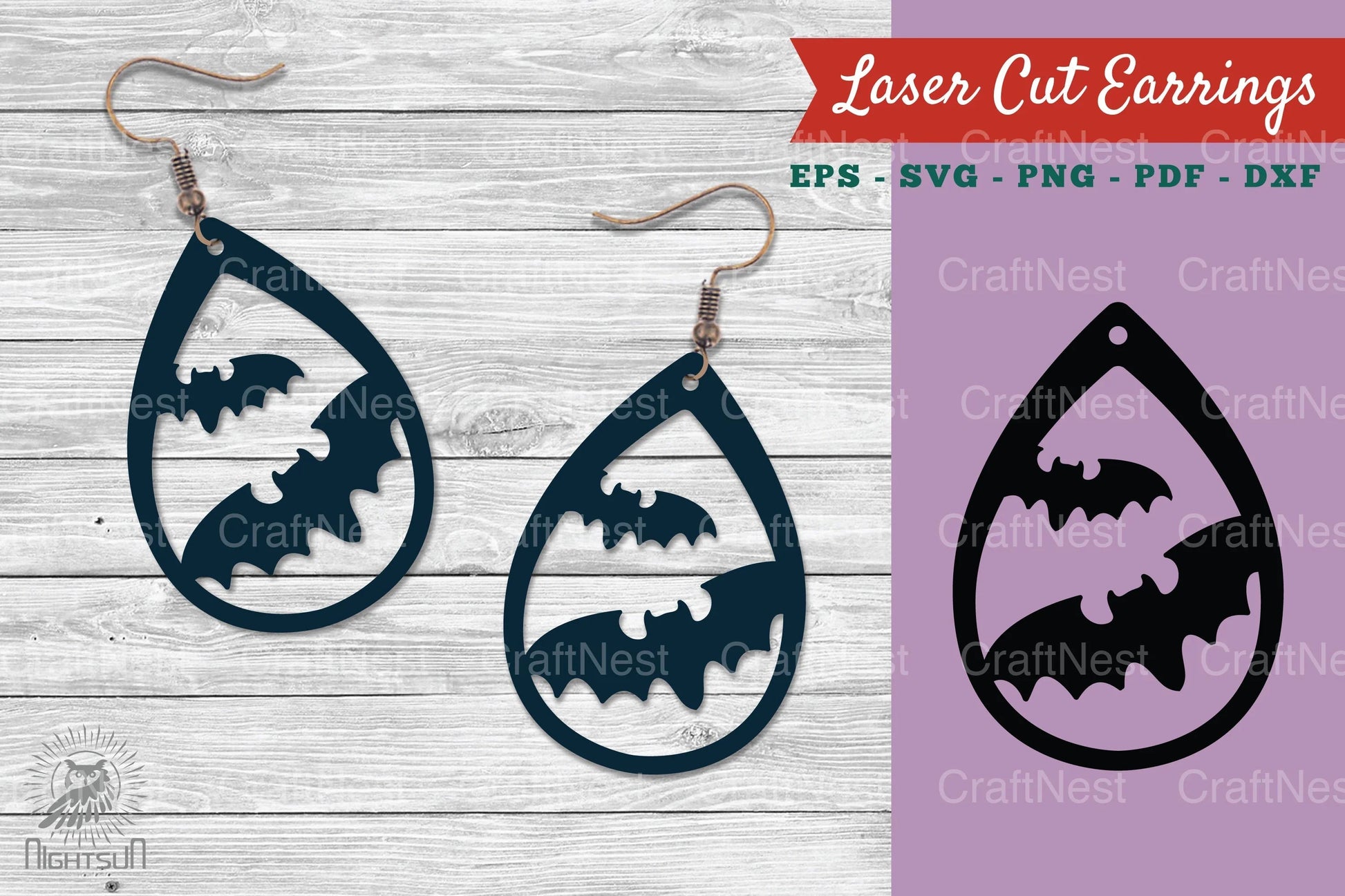 Halloween Bat Earrings Design Clipart Bundle - CraftNest - Digital Crafting and Art