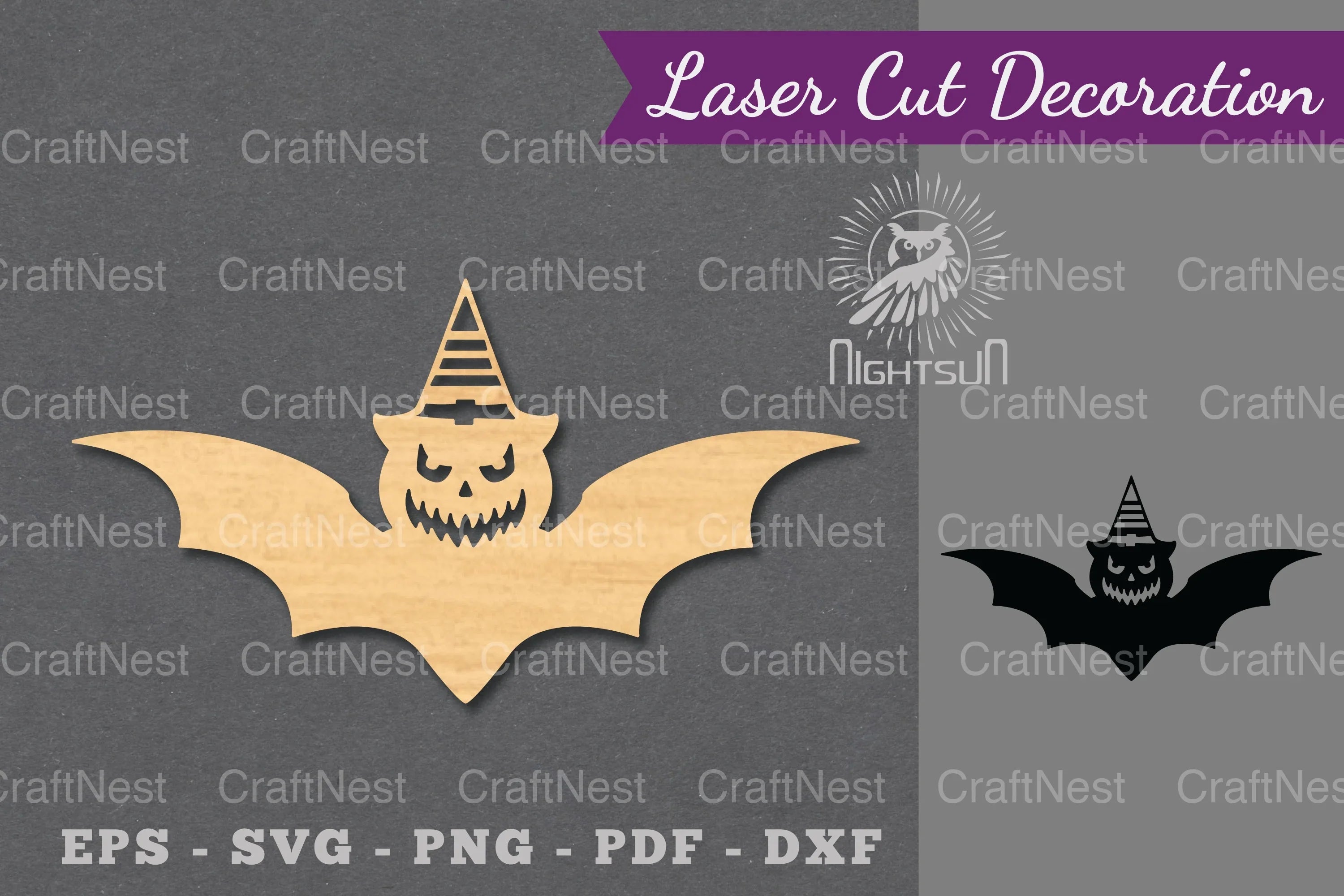 Halloween Bat Laser Cut Decoration Bundle - CraftNest - Digital Crafting and Art