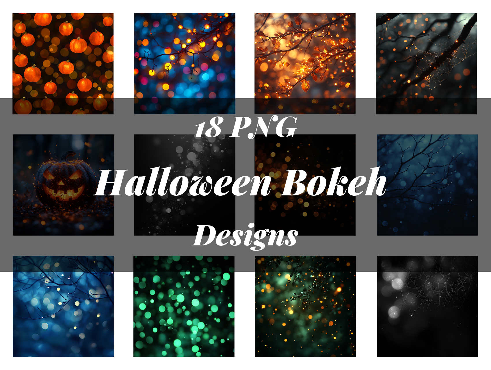 Halloween Bokeh Clipart Bundle - CraftNest - Digital Crafting and Art