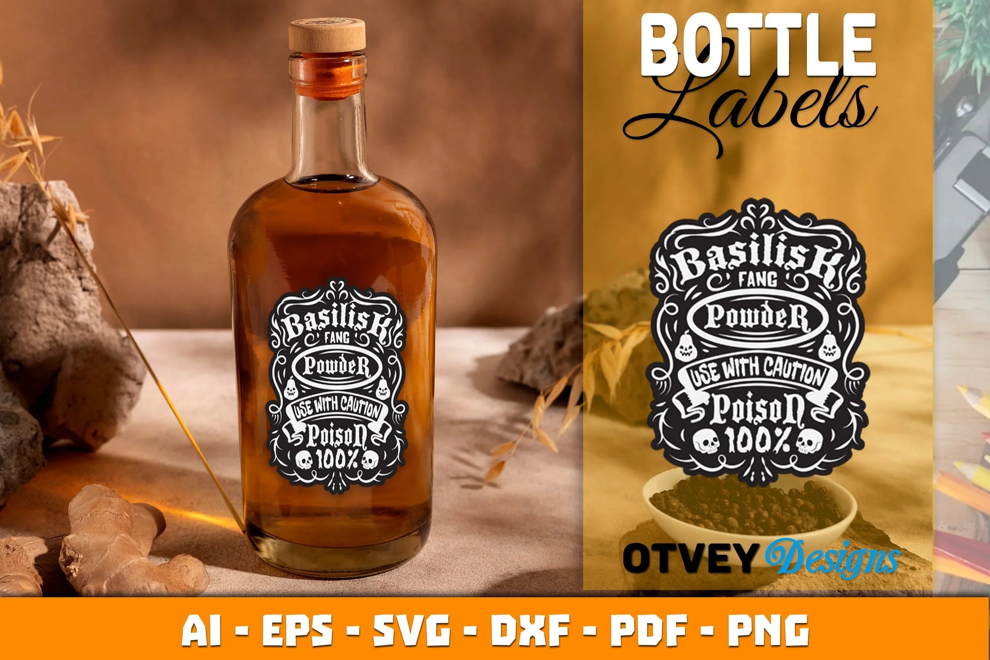 Halloween Witch Potion Bottle Labels SVG Bundle 2 - CraftNest - Digital Crafting and Art