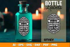 Halloween Witch Potion Bottle Labels SVG Bundle 8 - CraftNest - Digital Crafting and Art