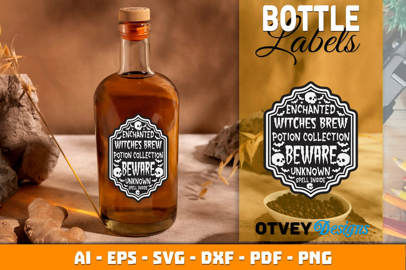 Halloween Witch Potion Label SVG Bundle - CraftNest - Digital Crafting and Art