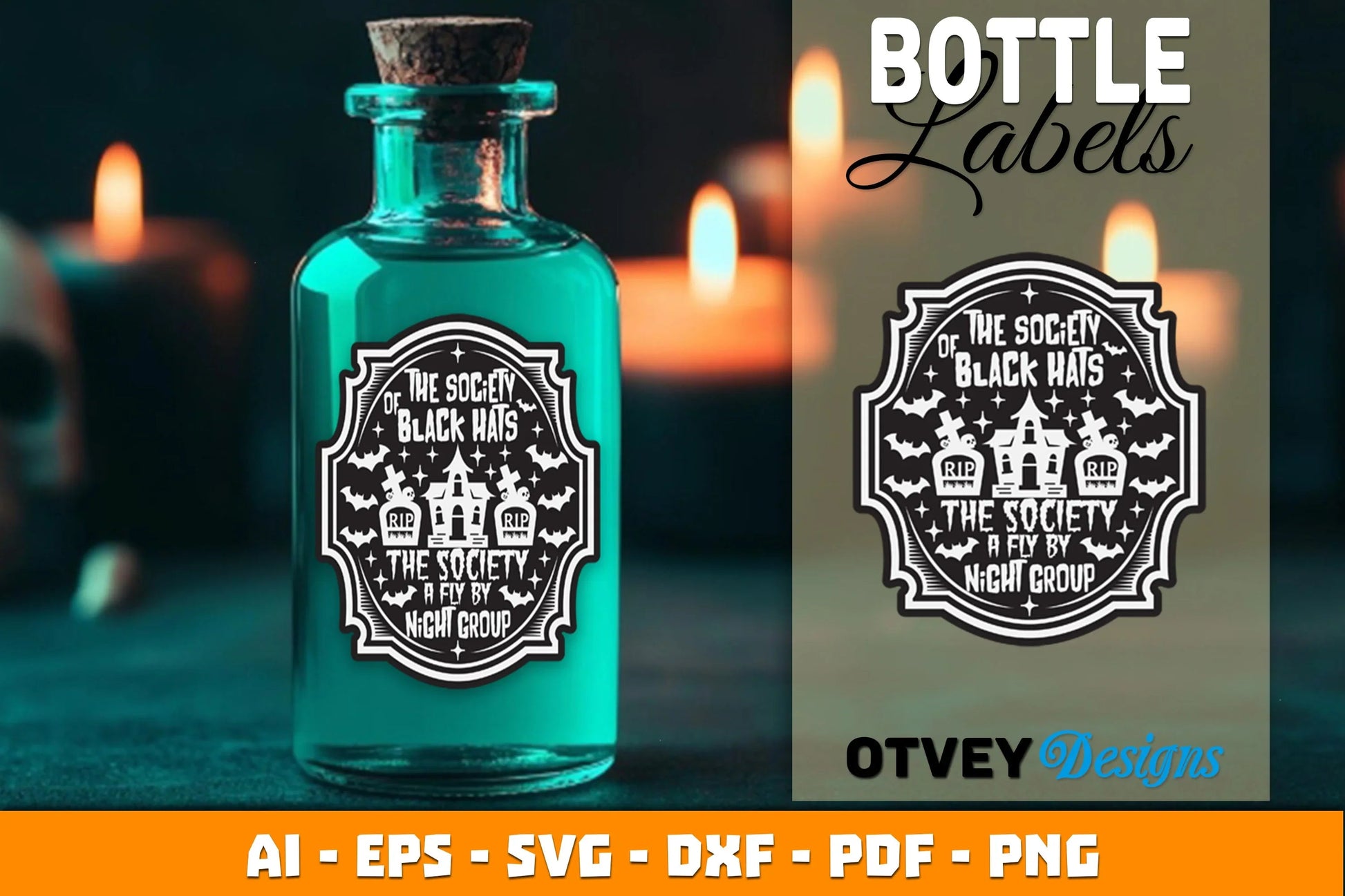 Halloween Witch Potion Bottle Labels SVG Bundle 12 - CraftNest - Digital Crafting and Art