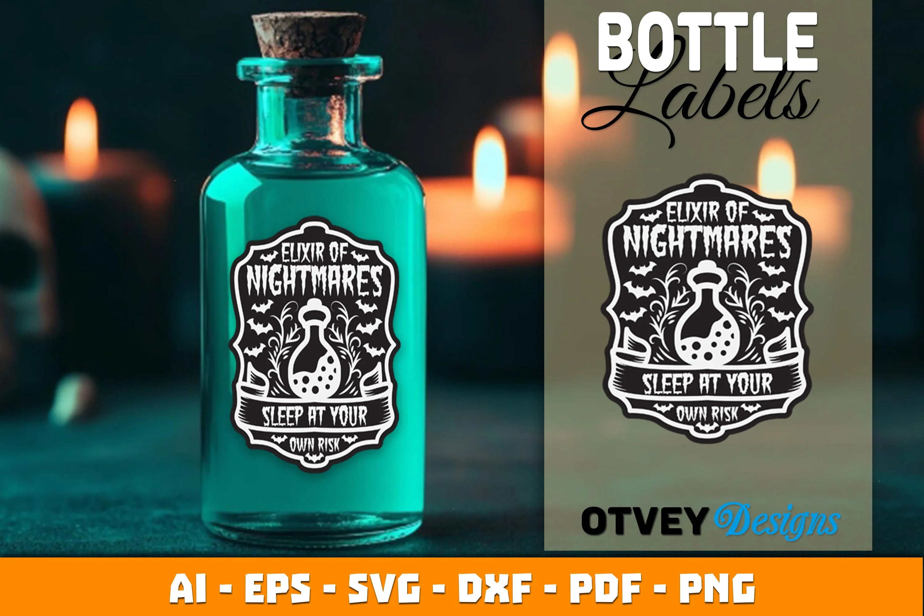 Halloween Witch Potion Bottle Labels SVG Bundle 13 - CraftNest - Digital Crafting and Art