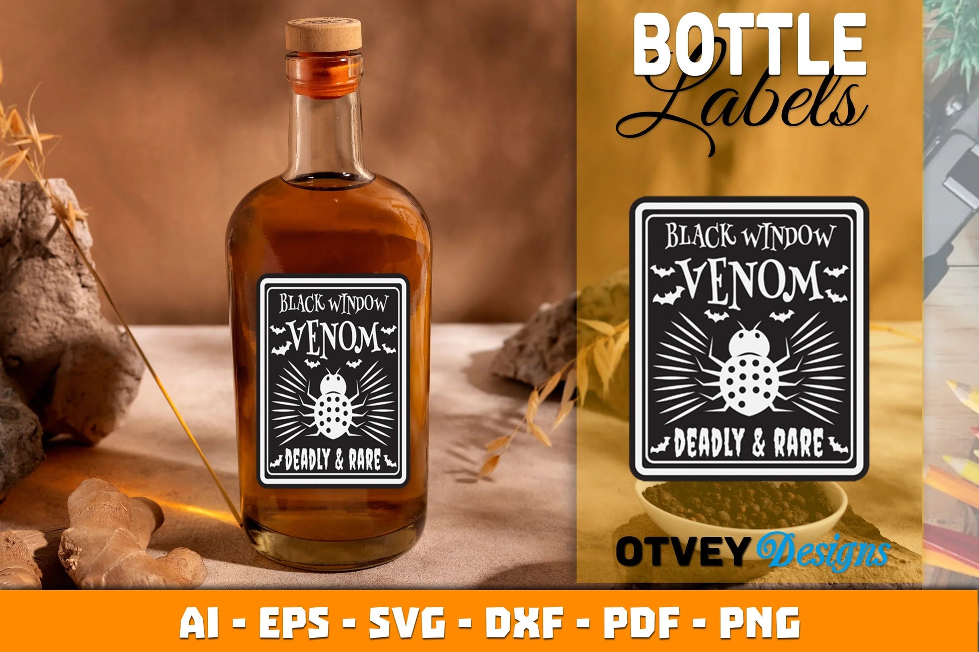 Halloween Witch Potion Bottle Labels SVG Bundle 18 - CraftNest - Digital Crafting and Art