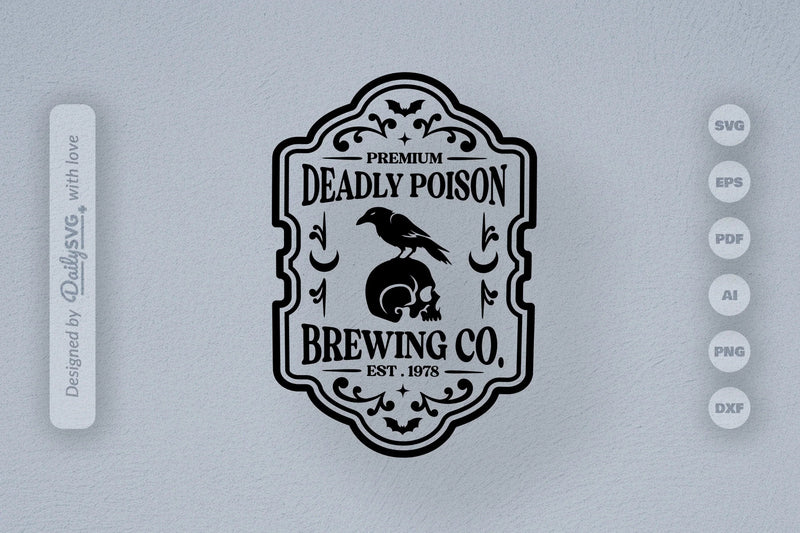 Halloween Bottle Label SVG Bundle 9 - CraftNest - Digital Crafting and Art