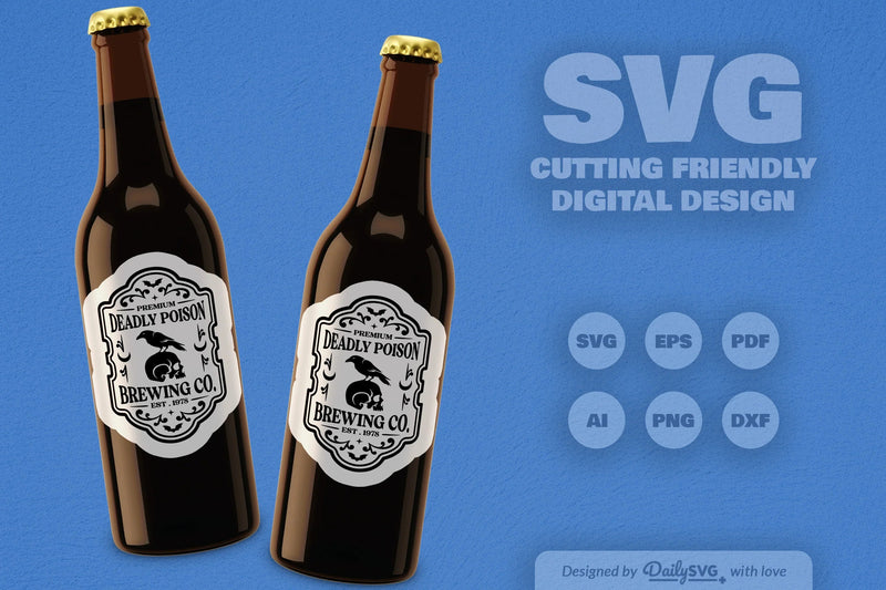 Halloween Bottle Label SVG Bundle 9 - CraftNest - Digital Crafting and Art