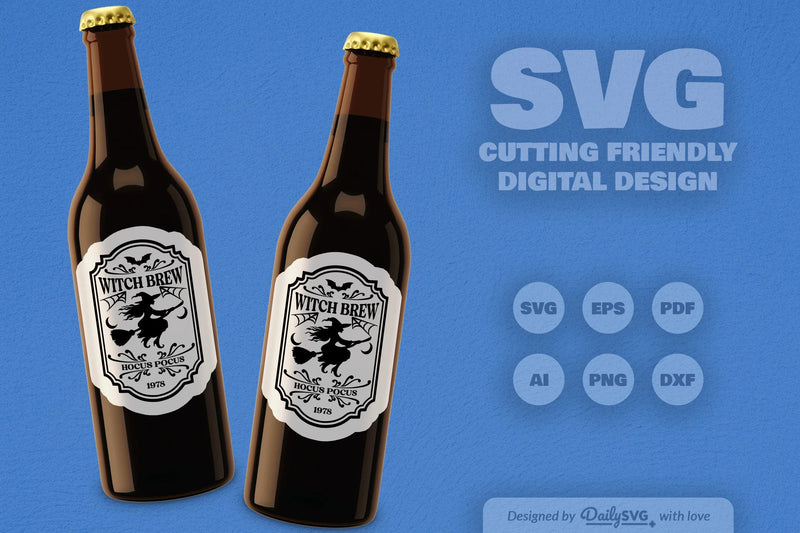 Halloween Bottle Label SVG Bundle 1 - CraftNest - Digital Crafting and Art