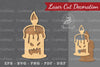 Halloween Candle Laser Cut Decoration Clipart Bundle
