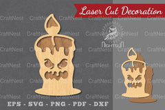 Halloween Candle Laser Cut Decoration Bundle - CraftNest - Digital Crafting and Art