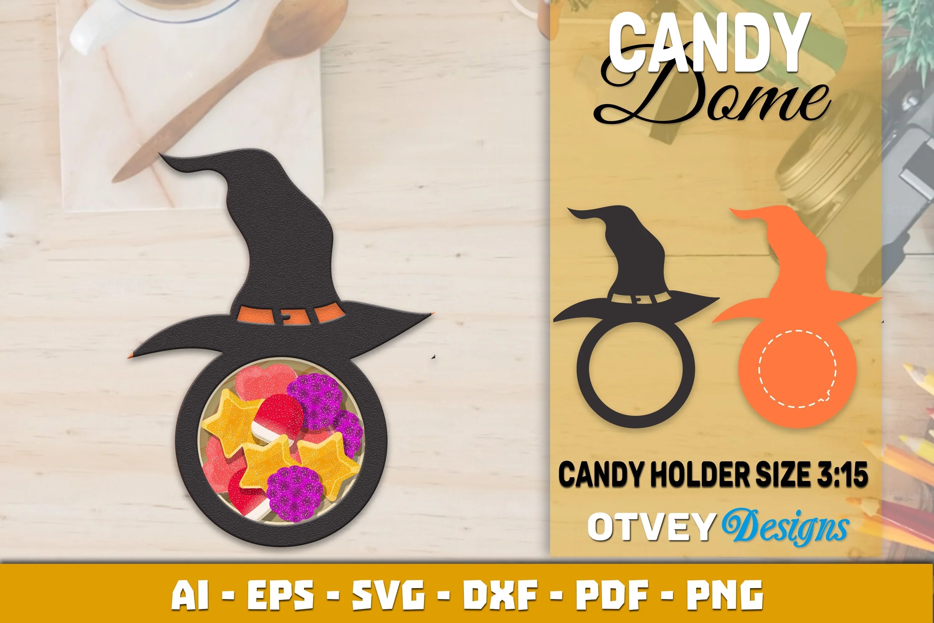 Halloween Candy Dome Designs SVG Bundle 4 - CraftNest - Digital Crafting and Art
