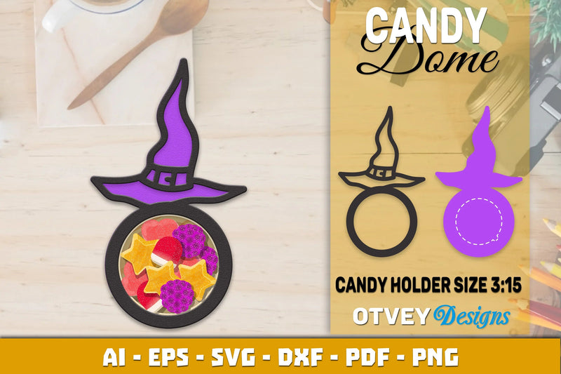 Halloween Candy Domes SVG Bundle - CraftNest - Digital Crafting and Art