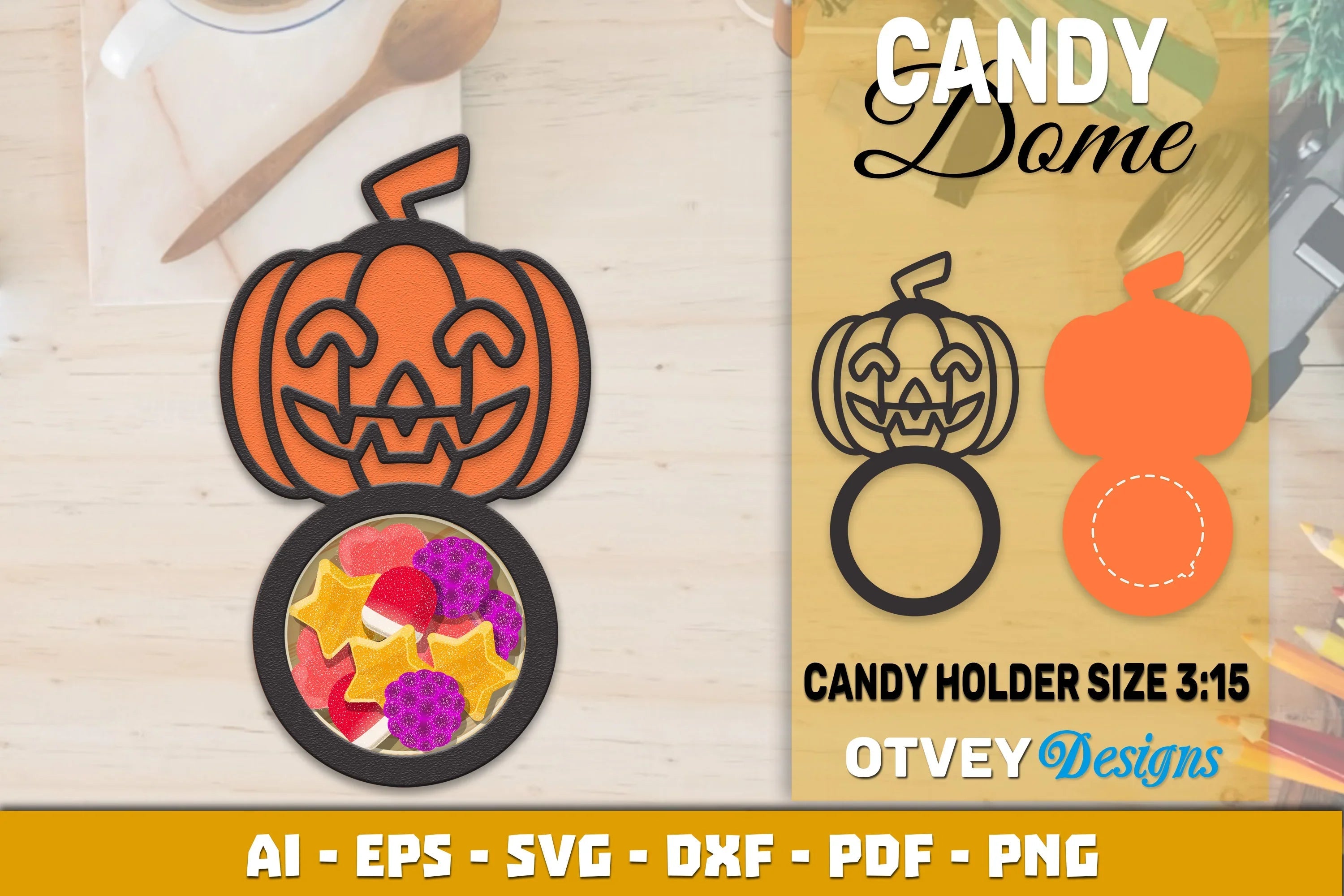 Halloween Candy Dome Designs SVG Bundle 7 - CraftNest - Digital Crafting and Art