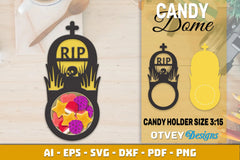 Halloween Candy Dome Designs SVG Bundle 15 - CraftNest - Digital Crafting and Art