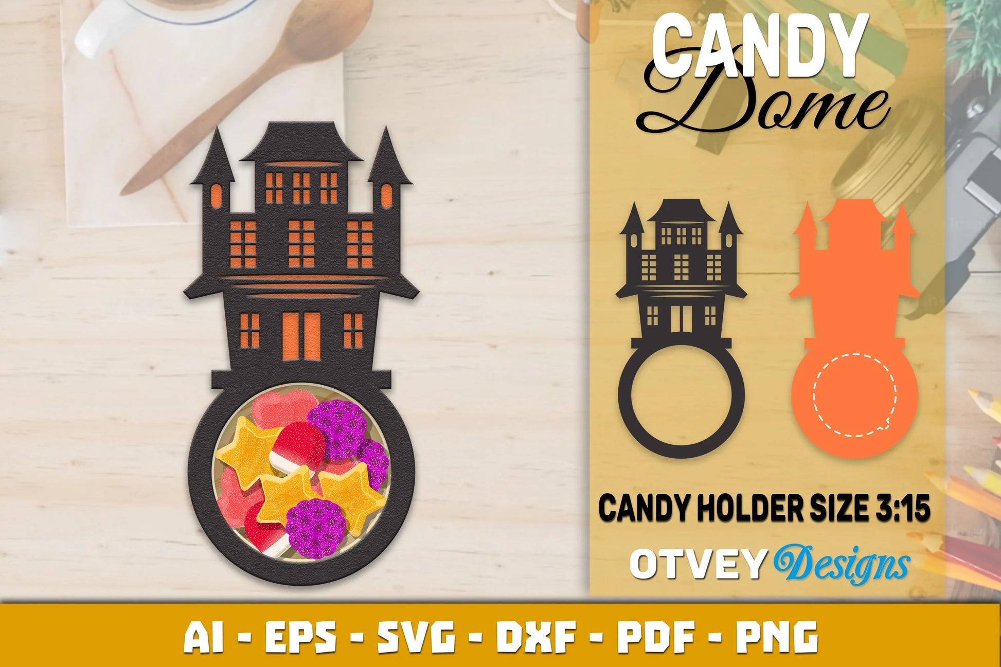 Halloween Candy Dome Designs SVG Bundle 18 - CraftNest - Digital Crafting and Art