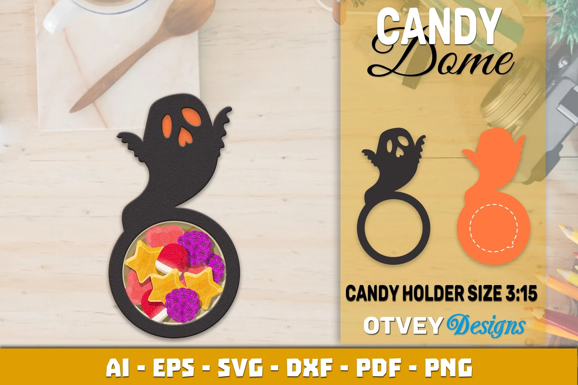 Halloween Candy Dome Designs SVG Bundle 26 - CraftNest - Digital Crafting and Art