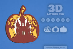 Halloween Castle Pumpkin Laser Cut SVG Bundle - CraftNest - Digital Crafting and Art