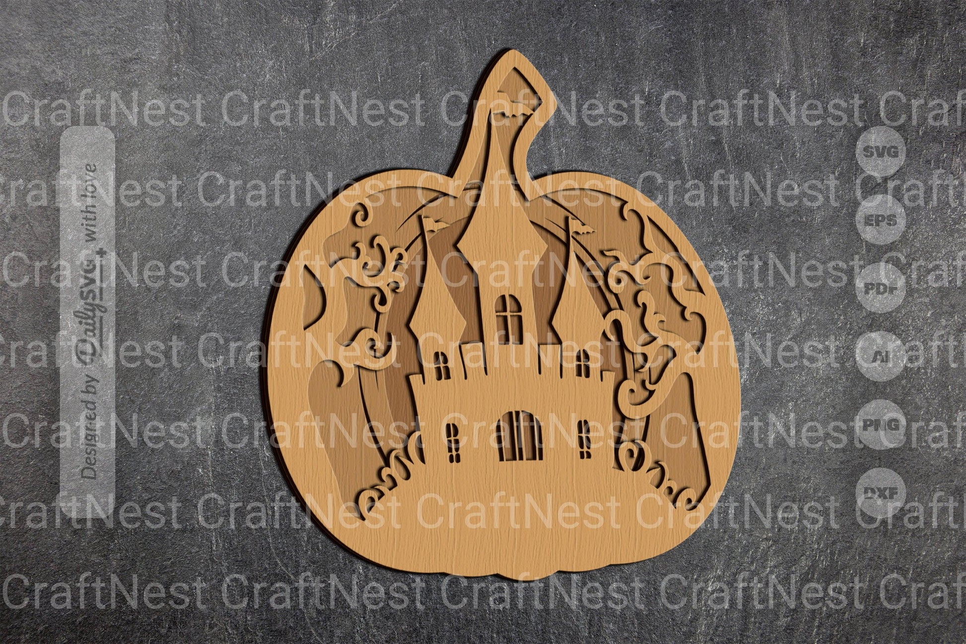 Halloween Castle Pumpkin Laser Cut SVG Bundle - CraftNest - Digital Crafting and Art