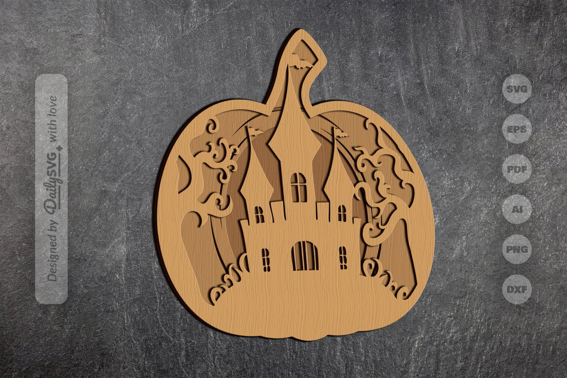 Halloween Castle Pumpkin Laser Cut SVG Bundle - CraftNest - Digital Crafting and Art
