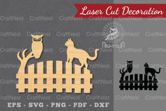 Halloween Cat Laser Cut Decoration Clipart Bundle - CraftNest - Digital Crafting and Art