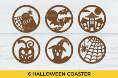 Halloween Coaster Lasercut SVG Bundle - CraftNest - Digital Crafting and Art