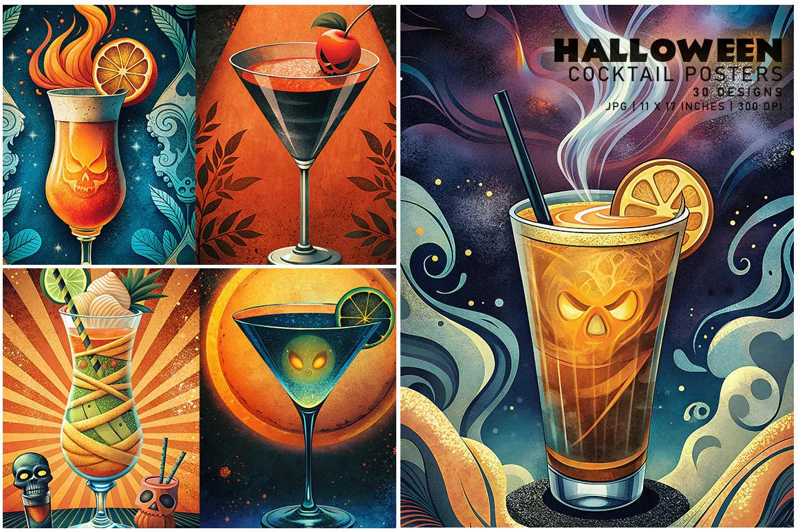 Halloween Cocktails Posters