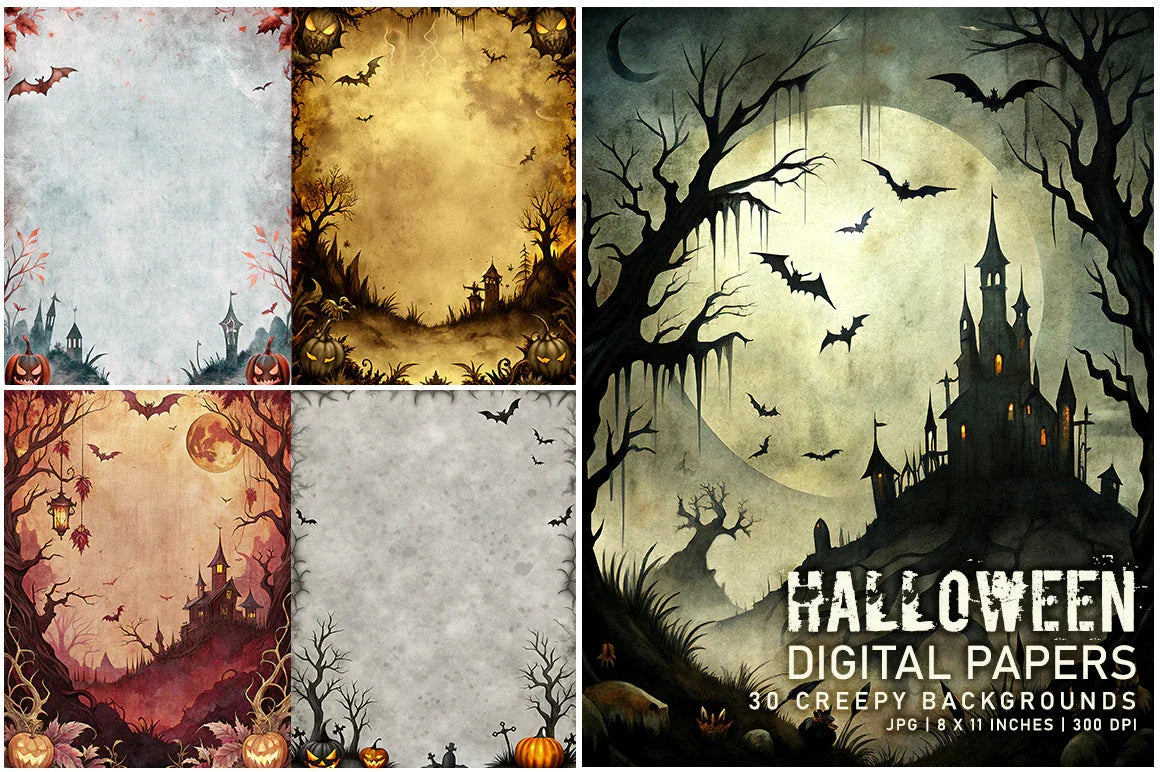 Halloween Digital Papers