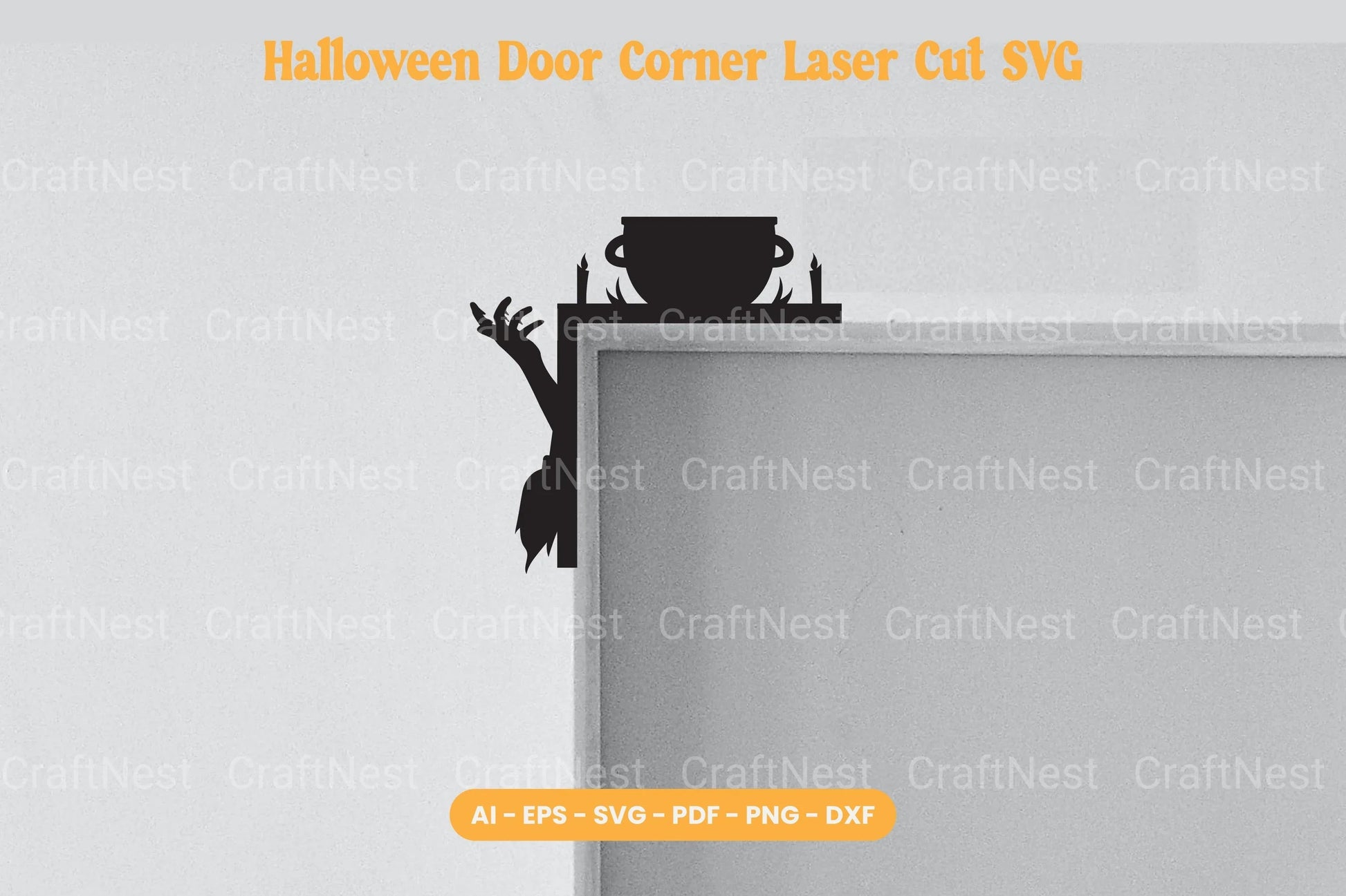 Halloween Door Corner Laser Cut SVG Bundle - Clipart Bundle - CraftNest - Digital Crafting and Art