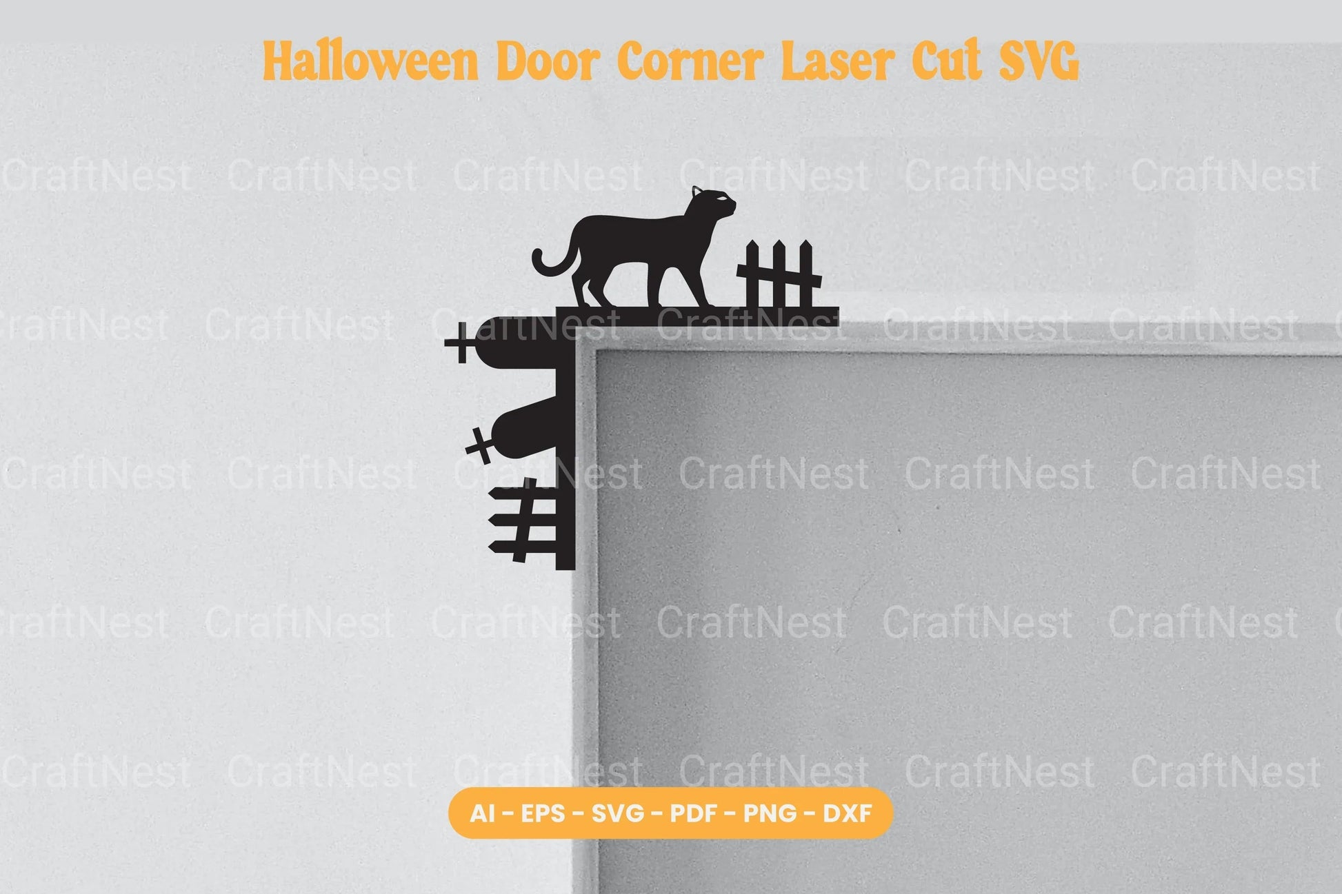 Halloween Door Corner Laser Cut SVG Bundle - Clipart Bundle - CraftNest - Digital Crafting and Art