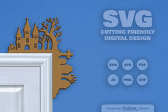 Halloween Door Corner Laser Cut Clipart SVG Bundle - CraftNest - Digital Crafting and Art