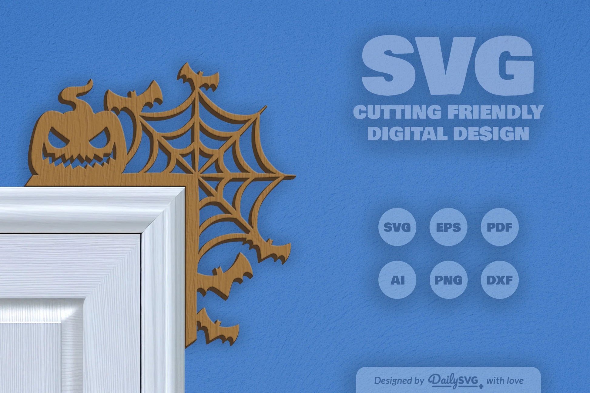 Halloween Door Corner Laser Cut Clipart SVG Bundle - CraftNest - Digital Crafting and Art