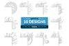 Halloween Door Corner Laser Cut Clipart SVG Bundle
