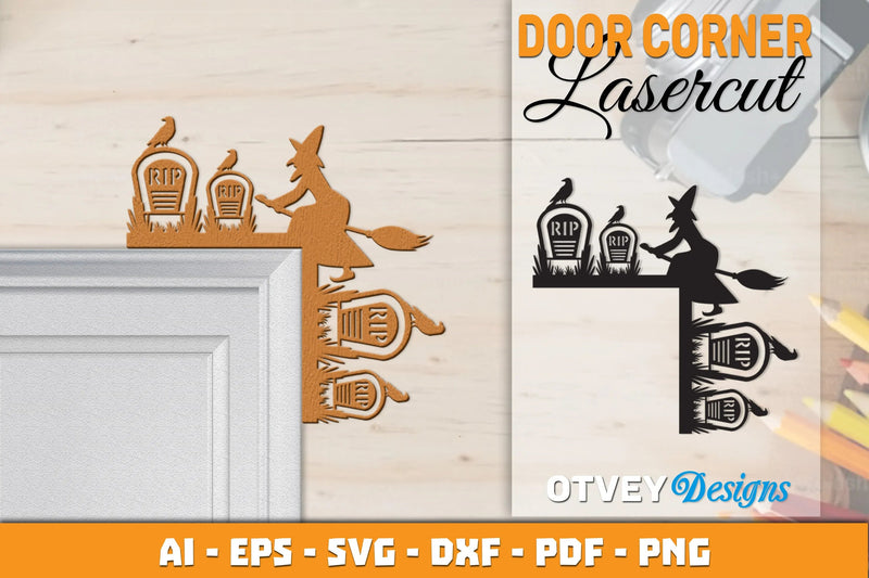 Halloween Door Corner Lasercut SVG Bundle 2 - CraftNest - Digital Crafting and Art
