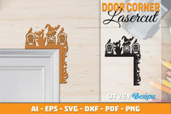 Halloween Door Corner Lasercut SVG Bundle 35 - CraftNest - Digital Crafting and Art