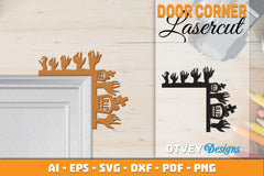 Halloween Door Corner Lasercut SVG Bundle 41 - CraftNest - Digital Crafting and Art