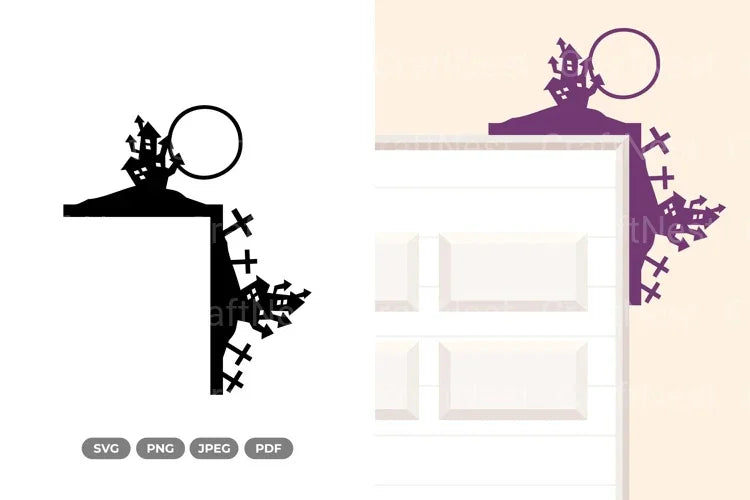 Halloween Door Corner SVG Bundle - CraftNest - Digital Crafting and Art