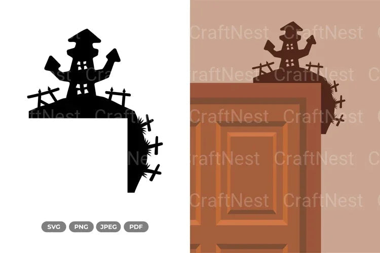 Halloween Door Corner SVG Bundle - CraftNest - Digital Crafting and Art