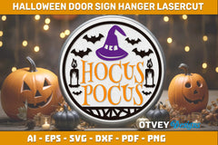 Halloween Door Hanger Sign SVG Bundle 29 - CraftNest - Digital Crafting and Art