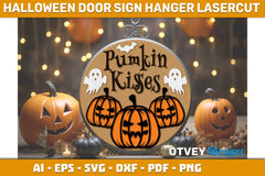 Halloween Door Hanger Sign SVG Bundle 15 - CraftNest - Digital Crafting and Art